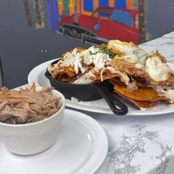 Chilaquiles with Two Eggs Any Style.